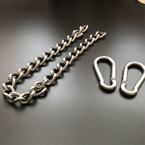 With Two Carabiners Hanging Chair Hammock Chain Safety Stainless Steel Swing - Imagen 1 de 13