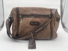 Borsa da viaggio vintage Oscar De La Renta in lana Weekender
