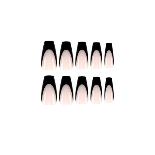 (USA SELLER) COFFIN MEDIUM *BLACK FRENCH* SUPER HOLD GLUE LAST LONG - Picture 4 of 6