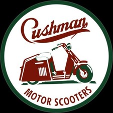 Cushman Motor Scooters NEW Metal Sign: 14" Dia. Steel Round Version