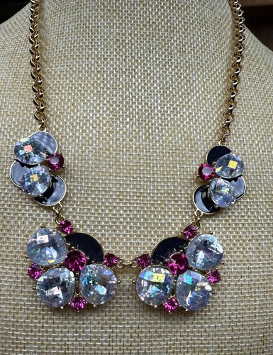 Vintage Kate Spade Gold Plated Colored Crystal Statement necklace - Picture 5 of 7