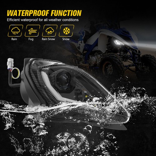 LED Headlights Set For 2006-22 YAMAHA RAPTOR YFZ 450 700R YFM 250 350 700 LIGHTS - Bild 3 von 12