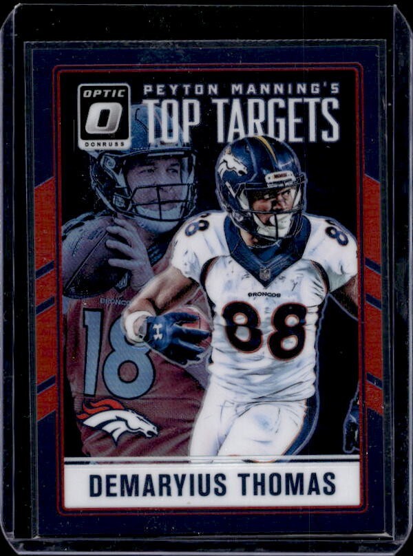 2016 Panini Optic Demaryius Thomas Peyton Manning Top Targets Red /99 #4 Broncos