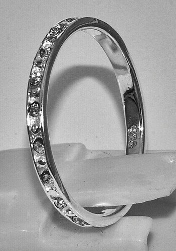 Sterling Silber 925 Ring filigran schmal dezent zierlich feminin mit Zirkonias - Bild 11 von 12