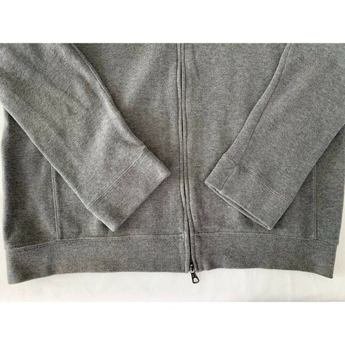 J Crew Men XL Sweater Gray 100% Cotton Full Zip Mock Turtle Neck E72 - Picture 9 of 12