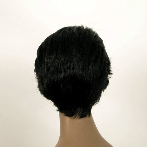 perruque afro femme 100% cheveux naturel courte noir ref WHIT 04/1b - Picture 5 of 9