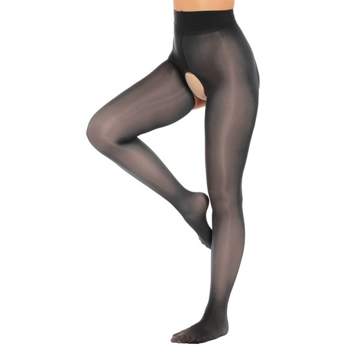 Collant donna luccicante olio seta lucida calze alte lingerie collant estivi - Foto 4 di 115