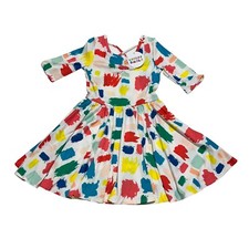 Dot Dot Smile NWT Girl  s Size 3/4 Colorful Paint Swatch Ballerina Twirl Dress