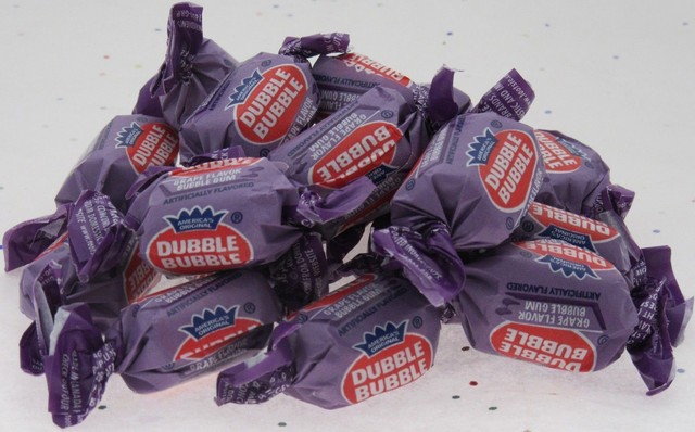 Dubble Bubble Grape 8oz Half Pound Double Bubble Chewing Gum for sale