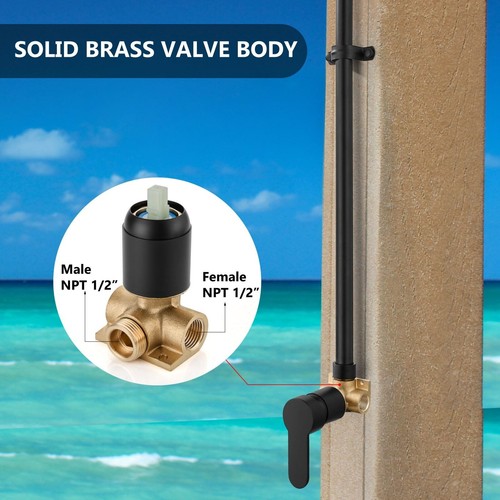 Outdoor Shower Kit,Outdoor Shower Fixtures Faucet Outside Shower Kit with Sin... - Picture 5 of 9