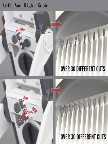 Safe Mandoline Slicer 5 in 1 Vegetable Chopper Food Potato Cutter Adjustable - Picture 13 of 13