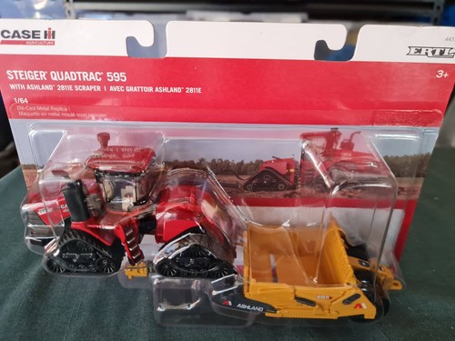 Case IH QuadTrac 595 Tractor with Ashland 2811E trailing Scraper - 1/64 - Picture 2 of 2
