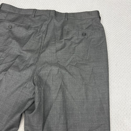 Santorelli Pants Mens 36x28 Gray Wool Romeo Trousers Business Formal Classic - Picture 4 of 9