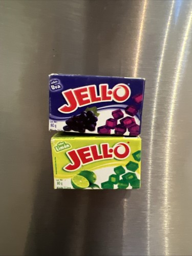 Jello Mini Fridge Magnets Advertisement Miniature Decor Rare Unique 2pcs