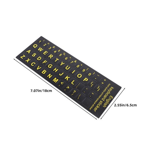 2 Pcs Keyboard Stickers Computer for Laptop English Alphabet Practice - Afbeelding 6 van 12