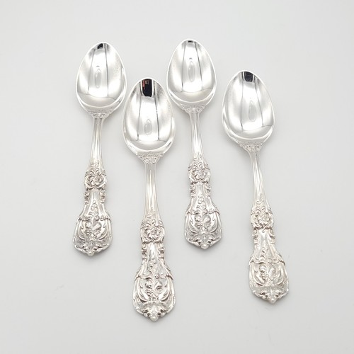 Set of 4 Sterling Silver Reed & Barton Francis l Dessert Teaspoon 5 7/8" No Mono - Picture 1 of 11