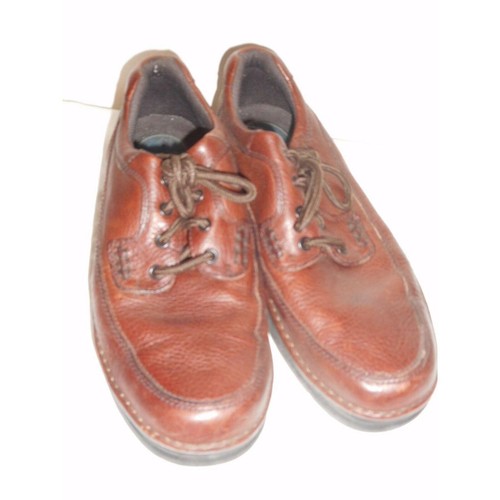 Men's NUNN BUSH Brown Leather Oxfords 11 M Lace Up 83890-64 Comfort Gel - Afbeelding 1 van 8