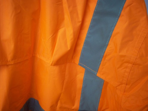 MENS PORTWEST HI VIS VISIBILITY BRIGHT ORANGE S SMALL WATERPROOF OVER JACKET - Picture 6 of 7