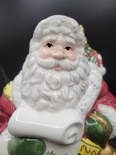 Ceramic Santa Cookie Jar Old World Christmas List - Picture 5 of 9