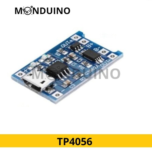 TP4056 Module chargeur de batterie Lithium avec Protection Arduino MONDUINO - Afbeelding 1 van 8