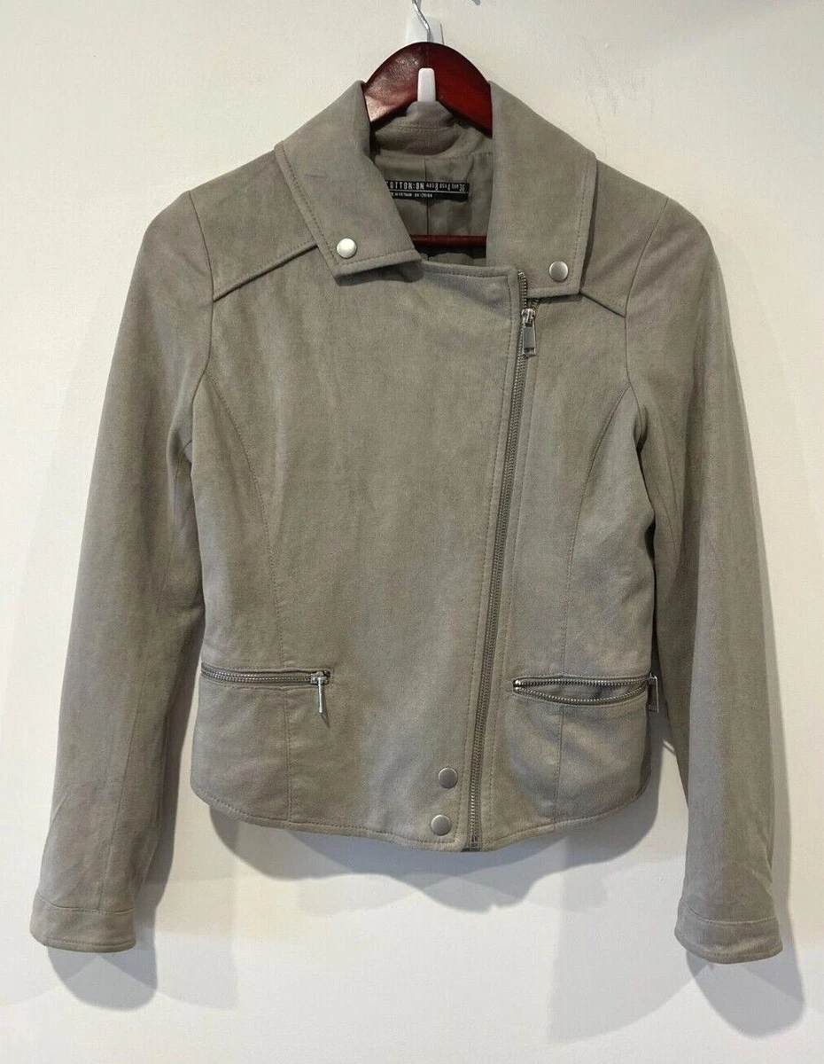 Grey cotton jacket best sale women's