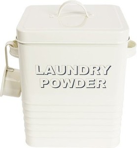 Laundry Powder Tin Storage Box Washing Utility Tablet Home Retro Image Is Loading Laundry Powder Tin Storage Box Washing Utility Tablet