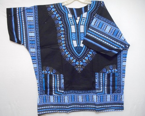 Dashiki Kaftan Stamm afrikanische Männer Frauen Rasta Boho Hippie Bluse ethnisches Top 1 Größe - Bild 10 von 32