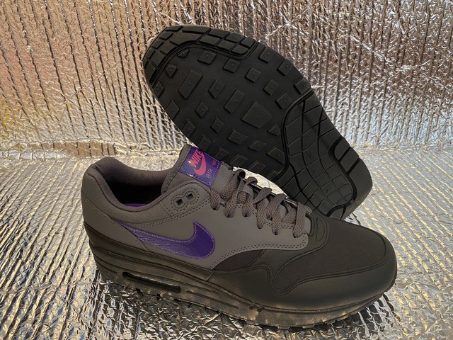 nike air max 1 dark grey fierce purple black