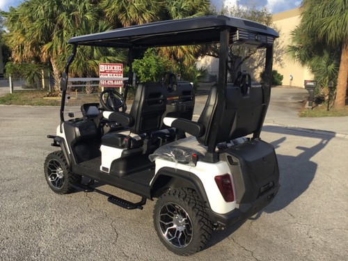 WHITE EVOLUTION MAVERICK D5 GOLF CART LSV STREET LEGAL 4 SEAT 105AH LITHIUM FAST - Picture 11 of 33