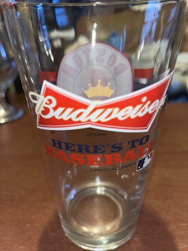 Budweiser Boston Red Sox Beer Glass MLB “Here’s To Baseball” 2014 - Picture 3 of 4