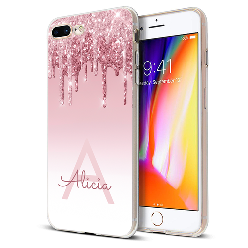 Funda de silicona personalizada con nombre brillante para teléfono para iPhone 12 13 11 - Imagen 3 de 21