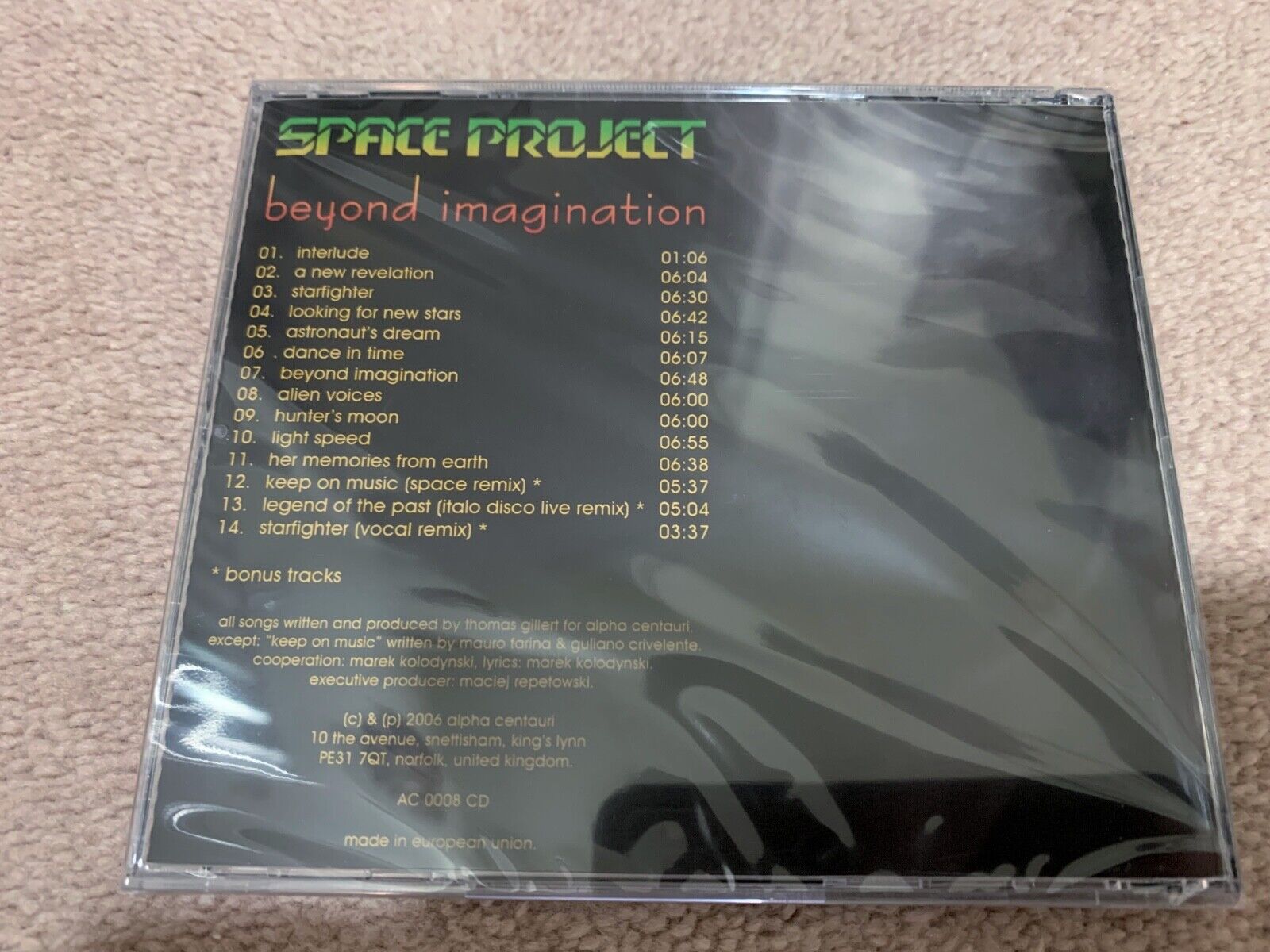 Space Project Beyond Imagination CD Italo Disco Spacesynth - Picture 3 of 4