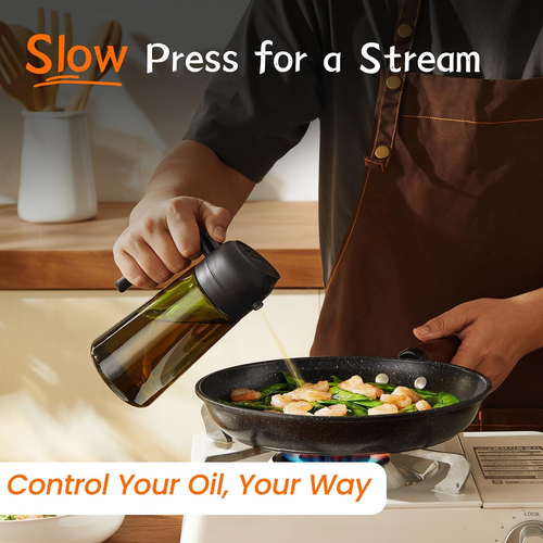 16Oz Olive Oil Dispenser Bottle for Kitchen Gadgets and Air Fryer Accessories - Picture 4 of 12