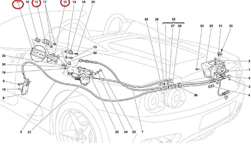 Ferrari 360 , Combustible Entrada Tapa, P/N 64873210 - Imagen 3 de 3