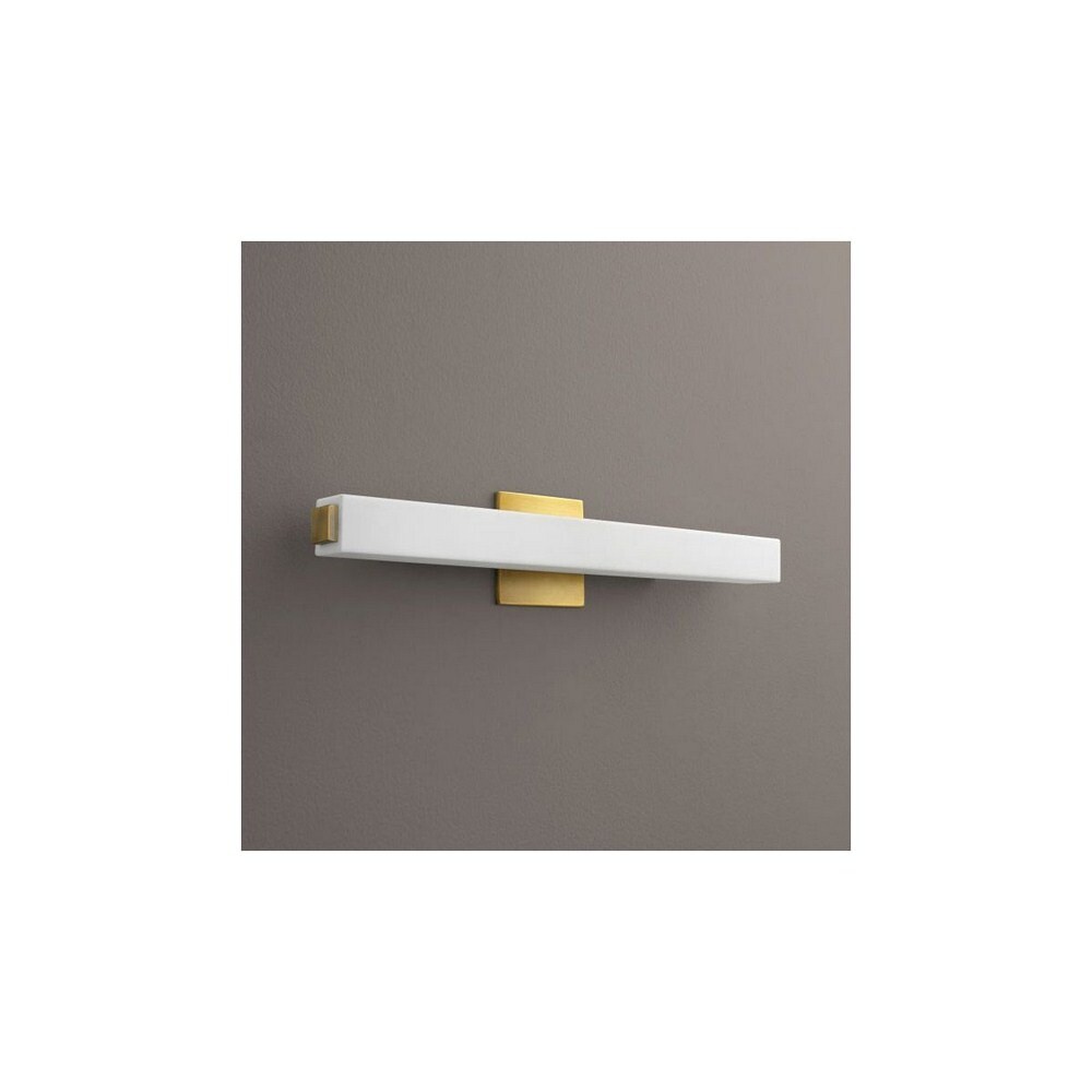 24.25 Inch 11.7W 120V 1 LED Bathroom Light FixtureAged Brass Finish