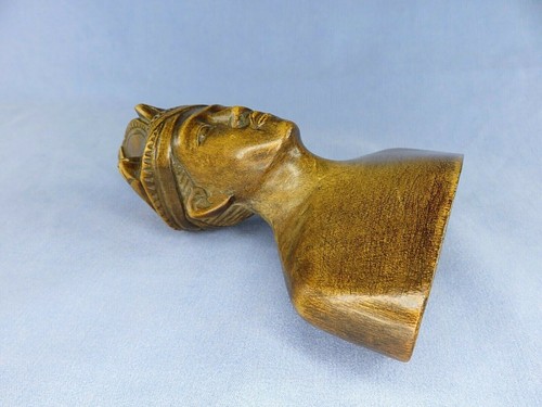 Vintage Indonesian Carved Wooden Bust of Young Man - Foto 11 di 11