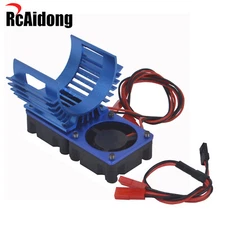 Aluminu HeatSink Cooling Fan for 1/8 1/10 RC Crawler Car 540 550 Brushless Motor