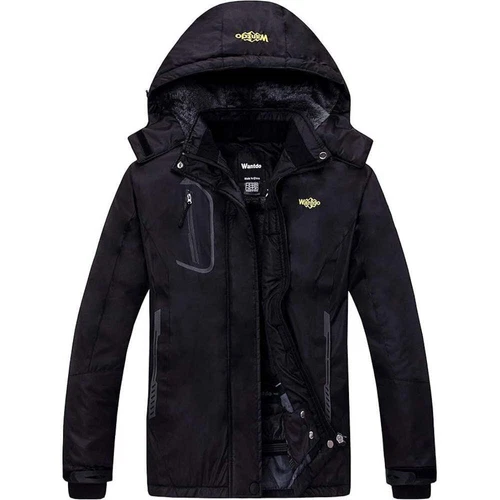 Wantdo Women's Warm Ski Jacket Waterproof Hooded Snowboarding, Size L