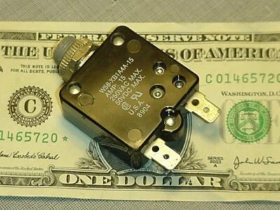 Potter & Brumfield Reset Circuit Breaker W58-XB1A4A-15 / 250 Volt 15 Amp NEW!