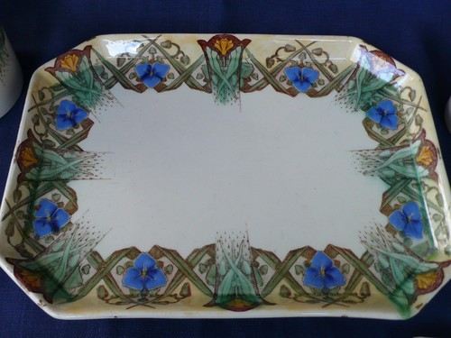 BEAU NECESSAIRE DE FUMEUR ANCIEN EN FAIENCE - ART NOUVEAU - EMAUX - Imagen 3 de 9