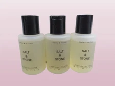 SANTAL & VETIVER SALT & STONE BODY WASH 1.18 OZ NWOB SET OF 3