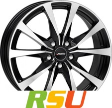 Autec Typ BX - Brixen schwarz poliert 6.5x16" ET41 LK5 112 ML 57.1 Alufelgen ...