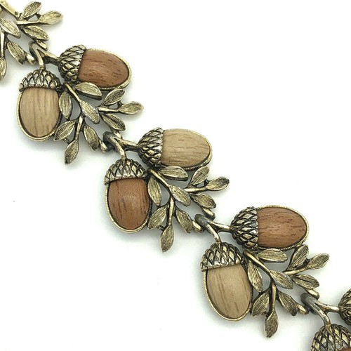 Coro Acorn Bracelet Thermoset Knotts Berry Farm Rare Vintage - Picture 9 of 12