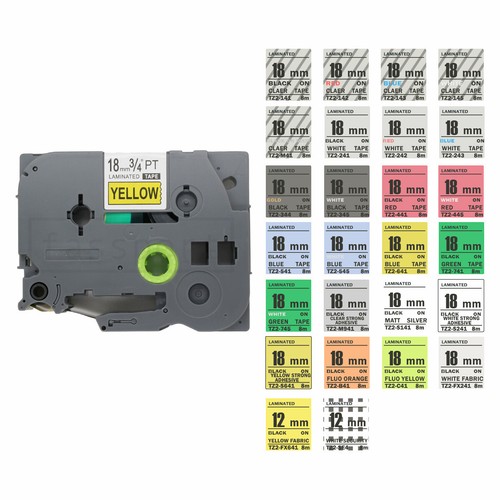 BROVACS Label Tape Compatible for Brother P-Touch 6-36mm Cartridge Printer TZTZe - Picture 269 of 456