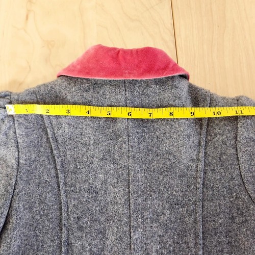Vintage London Fog Girls Sz 5 Gray Wool Peacoat Dress Coat Pink Trim Lined - Picture 14 of 14