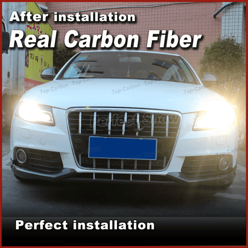 2x Carbon Spltters Flaps Front Spoiler Canards Turning für Audi A4 B8 Limo 09-12 - Picture 2 of 12