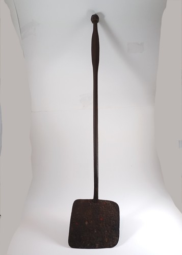 Antique 18th/19th Century Iron Fireplace Stove Peel, Beveled Polygonal Handle - Picture 3 of 19