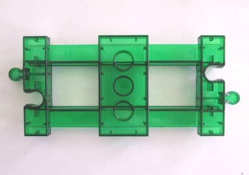 Set of 7 Lego Duplo Train Track Pieces Clear Green Replacement Parts - Picture 4 of 7