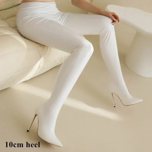 Trousers Boots Shoes Thin High Heels Black Boots Pants Shoes High Boots Slim Fit - Photo 26/33