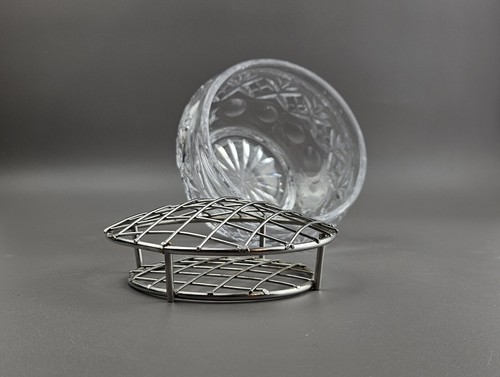 Crystal Rose Bowl, Royal Doulton. Georgian Pattern Vintage - Picture 10 of 12